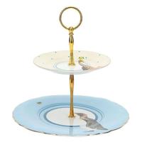 Yvonne Ellen 2-Tier Cake Stand - Penguin & Giraffe (22 cm / 16 cm)