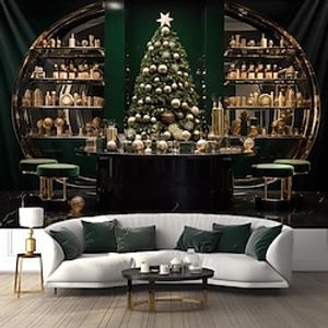 Christmas Tree Hanging Tapestry Wall Art Large Xmas Tapestry Mural Decor Photograph Backdrop Blanket Curtain Home Bedroom Living Room Decoration miniinthebox