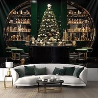 Christmas Tree Hanging Tapestry Wall Art Large Xmas Tapestry Mural Decor Photograph Backdrop Blanket Curtain Home Bedroom Living Room Decoration miniinthebox - thumbnail