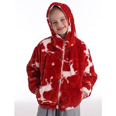 Kid's Nightwear Oversized Hoodie Blanket Wearable Blanket With Pocket Panda Dog Reindeer Animal Onesie Pajamas Rabbit Fur Cosplay For Boys Girls' Carnival Animal Sleepwear Cartoon miniinthebox