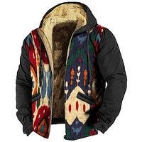 Graphic Prints Floral Print Cool Daily Classic Men's 3D Print Zip Hoodie Hoodie Jacket Fleece Jacket Holiday Vacation Going out Hoodies Purple Green Army Green Hooded Fleece Winter Designer Lightinthebox - thumbnail