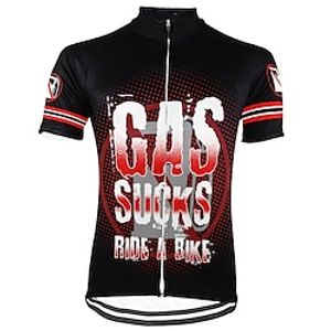 21Grams Men's Short Sleeve Cycling Jersey Black Polka Dot Bike Top Mountain Bike MTB Road Bike Cycling Spandex Polyester Breathable Quick Dry Moisture Wicking Sports Clothing Apparel  Athleisure Lightinthebox