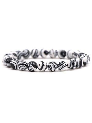 Men Natural Stone Beaded Stretch Bracelet