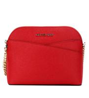 Michael Kors Jet Set Bright Red Medium X Dome PVC Crossbody Bag Purse (66958)