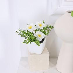 Artificial Peach Blossom Mini Potted Plant for Delicate Home Decor Lightinthebox