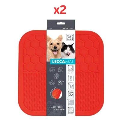 M-Pets Lecca Mat Red Medium (Pack of 2)