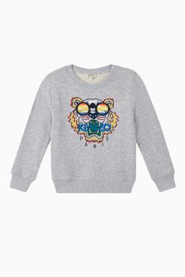 Tiger with Sunglasses Cotton Fleece Sweatshirt