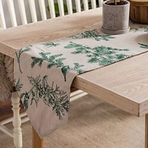 Farmhouse Table Runner Vintage Table Runner Cotton Linen Table Decorations for Dining Party Holiday Lightinthebox