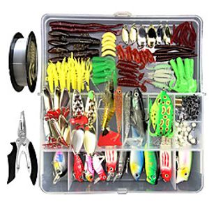 280 pcs Lure kit Fishing Lures Hard Bait Soft Bait Spoons Minnow Pencil Popper Vibration  VIB lifelike 3D Eyes Bass Trout Pike Sea Fishing Lure Fishing Freshwater and Saltwater Lightinthebox