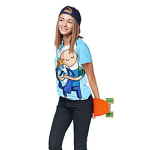 Kids Girls' T shirt Tee Short Sleeve 3D Print Cartoon Unisex Print Blue Children Tops Summer Active Daily Wear Halloween Regular Fit 3-12 Years Lightinthebox