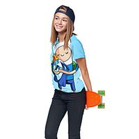 Kids Girls' T shirt Tee Short Sleeve 3D Print Cartoon Unisex Print Blue Children Tops Summer Active Daily Wear Halloween Regular Fit 3-12 Years Lightinthebox - thumbnail