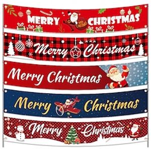 1pcs Christmas Tree Reindeer Santa Claus Banner Garland for Gift Decoration Party 11819.7 inch Fabric Lightinthebox