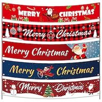 1pcs Christmas Tree Reindeer Santa Claus Banner Garland for Gift Decoration Party 11819.7 inch Fabric Lightinthebox - thumbnail