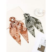 Women's Hair Ties For Party Evening Street Holiday Vintage Theme Classic Fabric Mixed Color 2pcs Lightinthebox - thumbnail