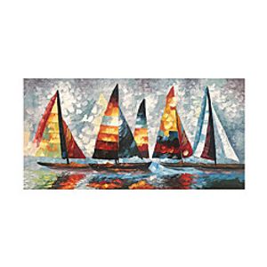 Oil Painting Hand Painted Horizontal Abstract Landscape Modern Rolled Canvas (No Frame) miniinthebox