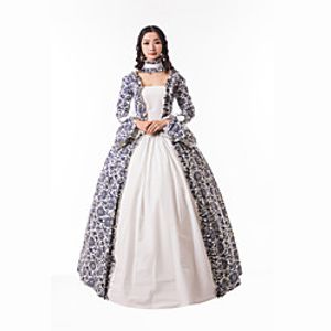 Princess Maria Antonietta Floral Style Rococo Victorian Renaissance Vacation Dress Dress Party Costume Masquerade Prom Dress Women's Costume White Vintage Cosplay Christmas Halloween Party / Evening miniinthebox
