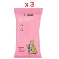 Purry Cat Wipes With Fresh Scent - 50CT (Pack of 3)