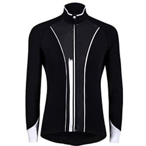CAWANFLY Men's Long Sleeve Cycling Jersey BlackWhite Bike Tracksuit Jersey Top Road Bike Cycling Quick Dry Sports Clothing Apparel  Micro-elastic Lightinthebox