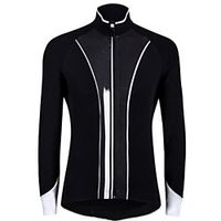 CAWANFLY Men's Long Sleeve Cycling Jersey BlackWhite Bike Tracksuit Jersey Top Road Bike Cycling Quick Dry Sports Clothing Apparel  Micro-elastic Lightinthebox - thumbnail