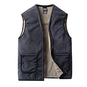 Men's Fishing Vest Hiking Vest Hiking Fleece Vest Winter Outdoor Thermal Warm Windproof Quick Dry Lightweight Outerwear Coat Top Skiing Ski  Snowboard Fishing Black Dark Gray  Breathable Lightinthebox
