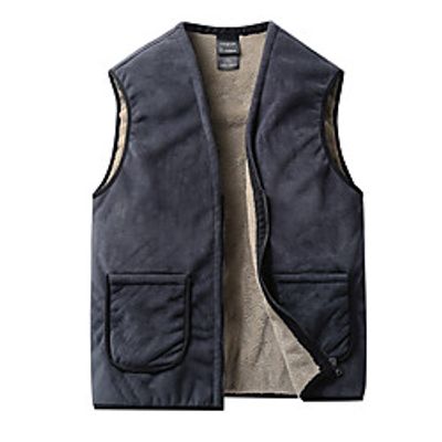 Men's Fishing Vest Hiking Vest Hiking Fleece Vest Winter Outdoor Thermal Warm Windproof Quick Dry Lightweight Outerwear Coat Top Skiing Ski  Snowboard Fishing Black Dark Gray  Breathable Lightinthebox