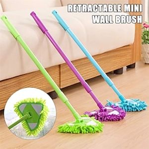 180 Degree Rotating Triangle Retractable Mop, Home Bathroom Kitchen Ceiling Tile Floor Wall Mops for Floor Cleaning miniinthebox