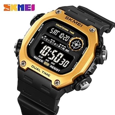 SKMEI Back Light Dightal Countdown Sport Watches Mens Fashion 5Bar Waterproof Stopwatch Wristwatch Alarm montre homme 2126 miniinthebox
