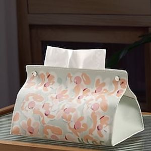 Nordic Tissue Boxes Soft PU Leather Paper Holder Portable Car Living Room Bedside Table Napkin Case Toilet Desktop Tissue Box Lightinthebox