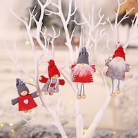 Dolls for Girls Xmas Haning Ornaments Christmas Tree Haning Ornaments Christmas Tree Doll Pendant Desktop Accessories Red Elder Christmas Tree Pendant Lightinthebox - thumbnail
