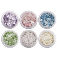Candy Nail Decoration Sequins Powder Manicure UV Gel Pink Yellow Blue 6 Colors