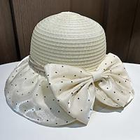 Hats Headwear Polyester Bucket Hat Floppy Hat Straw Hat Casual Holiday Elegant Vintage With Bowknot Polka Dot Headpiece Headwear Lightinthebox