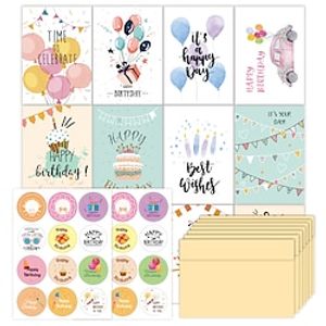 24 PACK Birthday Cards with Envelopes, Blank Inside, Assorted, Happy Birthday Cards, Message Card, Thank You Card, Greeting Card, Blessing Card, Commemorative Card, Anniversary Message Card miniinthebox