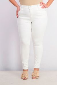 Womens Plus Size High-Rise Skinny Jeans  White
