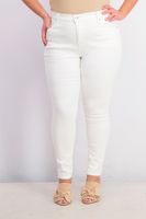 Womens Plus Size High-Rise Skinny Jeans  White - thumbnail