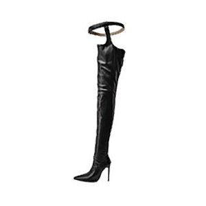 Women's Boots Stiletto Heel Pointed Toe Daily PU Synthetics Black Red miniinthebox