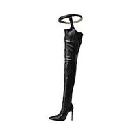 Women's Boots Stiletto Heel Pointed Toe Daily PU Synthetics Black Red miniinthebox - thumbnail