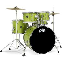 PDP Drums PDCE2015KTEL Center Stage 5-Pieces Drumset with Hardware and Cymbals - Electric Green Sparkle - thumbnail