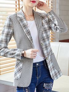 Stylish plaid collar Blazer