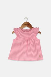 Toddlers Baby Girls Stripe Dress  Pink/White