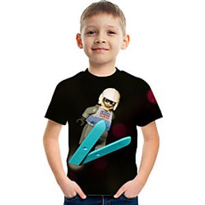 Kids Boys' T shirt Tee Short Sleeve Graphic Children Tops Active Rainbow 3-12 Years Lightinthebox