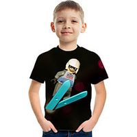Kids Boys' T shirt Tee Short Sleeve Graphic Children Tops Active Rainbow 3-12 Years Lightinthebox - thumbnail