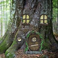 Miniature Fairy Home Window and Door for Trees Cute Miniature Fairy Garden Cute Tree Decoration Garden Door Creative Luminous Tree Decor Fairy Door Decor Accessories for Wall and Outdoor Trees Lightinthebox - thumbnail