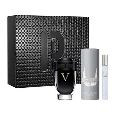 Paco Rabanne Invictus Victory 3Pcs (M) Edp Extreme 100Ml + 150Ml Deo Spray + Edt 10Ml Travel Spray Set