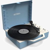 Victrola Re-Spin Sustainable Bluetooth Suitcase Record Player - Light Blue - thumbnail