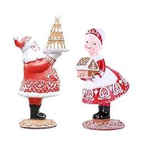 Searching Roads Gingerbread Christmas Decorations, Mr.Santa and Mrs.Santa Christmas Collectible Figurines Resin Santa Couple Statue Vintage Christmas Party Home Decor for Xmas Gift miniinthebox Searching Roads Gingerbread Christmas Decorations, Mr.Santa and Mrs.Santa Christmas Collectible Figurines Resin Santa Couple Statue Vintage Christmas Party Home Decor for Xmas Gift miniinthebox