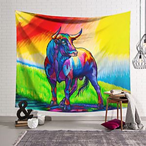 Wall Tapestry Art Decor Blanket Curtain Hanging Home Bedroom Living Room Decoration Polyester Color Cow miniinthebox