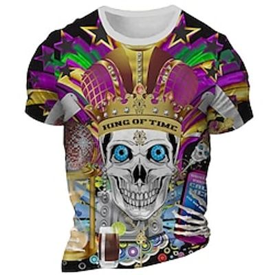 Carnival Graphic Skeleton Mardi Gras Daily Designer Casual Men's 3D Print T shirt Tee Sports Outdoor Holiday Going out T shirt Deep Purple Blue Sky Blue Short Sleeve Crew Neck Shirt Spring Summer Lightinthebox Carnival Graphic Skeleton Mardi Gras Daily Designer Casual Men's 3D Print T shirt Tee Sports Outdoor Holiday Going out T shirt Deep Purple Blue Sky Blue Short Sleeve Crew Neck Shirt Spring Summer Lightinthebox