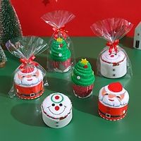 Christmas Tree Santa Claus Snowman Doll Cake Towel Company Christmas Eve New Year Activity Gift Lightinthebox - thumbnail