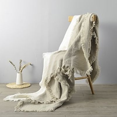 Blankets Throws, Solid Color 100% Linen Warmer Tassel Soft Blankets Lightinthebox Blankets Throws, Solid Color 100% Linen Warmer Tassel Soft Blankets Lightinthebox