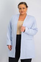 Womens Plus Business Professional Topper Jacket  Blue - thumbnail